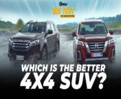 Big Test: Battle of the 4x4 SUVs &#124; Isuzu MU-X vs Nissan Terra &#124; Top Gear Philippines Drives&#60;br/&#62;&#60;br/&#62;What do you do when you get two top-spec 4x4 midsize SUVs? You bring them straight to the quarry, of course! And that’s exactly what we did with the 2022 Isuzu Mu-X LS-E 4x4 and the 2022 Nissan Terra VL 4x4. We didn’t just play around in the dirt (not too much, anyway), we also put these two off-road beasts to the test to see which one of the leaves the other in the dirt.&#60;br/&#62;&#60;br/&#62;What other 4x4 SUVs would you like us to test, and what other Big Test match-ups do you want to see? Let us know down in the comments section!&#60;br/&#62;&#60;br/&#62;Dig cars?&#60;br/&#62;Read more about cars and motoring here: http://www.topgear.com.ph&#60;br/&#62;Like us on Facebook: http://www.facebook.com/TopGearPH&#60;br/&#62;Tweet us: http://www.twitter.com/TopGearPH&#60;br/&#62;Follow us on Instagram: http://www.instagram.com/TopGearPH&#60;br/&#62;Join us on Tiktok: https://www.tiktok.com/@topgearph&#60;br/&#62;&#60;br/&#62;#topgearph #topgearphreviews #carreviewsphilippines&#60;br/&#62;&#60;br/&#62;Q5PGH0NFIE1OADAH&#60;br/&#62;EKU0UHN2WJXIZUDN&#60;br/&#62;V6MSATSYNKJUJHEA&#60;br/&#62;ZU8YMA1BALNDCXB5&#60;br/&#62;JFAV6AZXGLAKPITY&#60;br/&#62;FIBU9STBYG2NSOBJ&#60;br/&#62;NROPW1DQRCDYPTR5&#60;br/&#62;DTWIH0OT8E4Q1MP7&#60;br/&#62;SPVN5DAYJGLJPNC1&#60;br/&#62;RHDFKA9EOJ7SCIK5