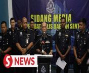 A scam call centre in Kuala Lumpur that targeted victims from the United Kingdom has been busted in a police raid.&#60;br/&#62;&#60;br/&#62;Sentul OCPD Asst Comm Ahmad Sukarno Mohd Zahari told a press conference on Thursday (Feb 8) that police arrested seven men and a woman, and seized nine computers, 19 mobile phones, two routers, two modems, a keyring and an access card to the unit.&#60;br/&#62;&#60;br/&#62;Read more at http://tinyurl.com/yedh8p68&#60;br/&#62;&#60;br/&#62;WATCH MORE: https://thestartv.com/c/news&#60;br/&#62;SUBSCRIBE: https://cutt.ly/TheStar&#60;br/&#62;LIKE: https://fb.com/TheStarOnline