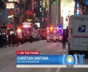 NBC News researcher Christian Santana is on the scene near the New York Port Authority in midtown Manhattan, where an explosion has taken place and there is a heavy concentration of police, ambulances and bomb squads.
