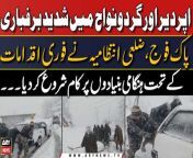 Heavy Snowfall in KP: Pak Army starts work on emergency basis under immediate measures
