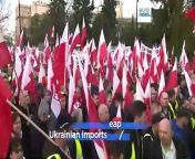 Thousands of farmers took to the streets of Poland&#39;s capital in the most recent demonstrations opposing food imports from Ukraine and EU agricultural policies.