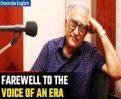 In a poignant moment for millions of listeners across India and beyond, the mellifluous voice that became synonymous with an era has fallen silent. Ameen Sayani, the legendary announcer of the iconic ‘Binaca Geetmala’ radio programme, bid adieu to the world peacefully on February 21 at the age of 91. &#60;br/&#62; &#60;br/&#62; &#60;br/&#62; #AmeenSayani #RIPAmeenSayani #AmeenSayaniPassesAway #BinacaGeetmala &#60;br/&#62;~HT.178~PR.151~ED.194~GR.124~