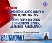Trabaho alert para sa mga taga-Pangasinan!&#60;br/&#62;&#60;br/&#62;&#60;br/&#62;Balitanghali is the daily noontime newscast of GTV anchored by Raffy Tima and Connie Sison. It airs Mondays to Fridays at 10:30 AM (PHL Time). For more videos from Balitanghali, visit http://www.gmanews.tv/balitanghali.&#60;br/&#62;&#60;br/&#62;#GMAIntegratedNews #KapusoStream&#60;br/&#62;&#60;br/&#62;Breaking news and stories from the Philippines and abroad:&#60;br/&#62;GMA Integrated News Portal: http://www.gmanews.tv&#60;br/&#62;Facebook: http://www.facebook.com/gmanews&#60;br/&#62;TikTok: https://www.tiktok.com/@gmanews&#60;br/&#62;Twitter: http://www.twitter.com/gmanews&#60;br/&#62;Instagram: http://www.instagram.com/gmanews&#60;br/&#62;&#60;br/&#62;GMA Network Kapuso programs on GMA Pinoy TV: https://gmapinoytv.com/subscribe
