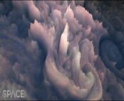 See Jupiter&#39;s “frosted cupcake” clouds in this 3D rendering created using data from NASA&#39;s Juno mission. It&#39;s the first time images captured by the visible-light camera aboard the spacecraft, called JunoCam, have been converted to three dimensions. &#60;br/&#62;&#60;br/&#62; Credit: NASA / JPL-Caltech / SwRI / MSSS / Gerald Eichstädt &#124; edited by Steve Spaleta&#60;br/&#62;Music: Mars Adventure by Brendon Moeller / courtesy of Epidemic Sound