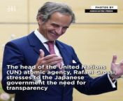 UN chief urges Japan transparency in nuclear discharges&#60;br/&#62;&#60;br/&#62;The head of the United Nations (UN) atomic agency, Rafael Grossi, stresses to the Japanese government the need for transparency in the ongoing release of treated radioactive wastewater from the Fukushima Daiichi nuclear power plant. He also expressed support for Japan&#39;s efforts to boost its nuclear capacity as a stable and clean energy source during his first visit since the treated water releases began in August, coinciding with the 13th anniversary of the Fukushima disaster triggered by the March 11 earthquake and tsunami.&#60;br/&#62;&#60;br/&#62;Photos by AP &#60;br/&#62;&#60;br/&#62;Subscribe to The Manila Times Channel - https://tmt.ph/YTSubscribe &#60;br/&#62;Visit our website at https://www.manilatimes.net &#60;br/&#62; &#60;br/&#62;Follow us: &#60;br/&#62;Facebook - https://tmt.ph/facebook &#60;br/&#62;Instagram - https://tmt.ph/instagram &#60;br/&#62;Twitter - https://tmt.ph/twitter &#60;br/&#62;DailyMotion - https://tmt.ph/dailymotion &#60;br/&#62; &#60;br/&#62;Subscribe to our Digital Edition - https://tmt.ph/digital &#60;br/&#62; &#60;br/&#62;Check out our Podcasts: &#60;br/&#62;Spotify - https://tmt.ph/spotify &#60;br/&#62;Apple Podcasts - https://tmt.ph/applepodcasts &#60;br/&#62;Amazon Music - https://tmt.ph/amazonmusic &#60;br/&#62;Deezer: https://tmt.ph/deezer &#60;br/&#62;Tune In: https://tmt.ph/tunein&#60;br/&#62; &#60;br/&#62;#TheManilaTimes &#60;br/&#62;#worldnews&#60;br/&#62;#fukushima&#60;br/&#62;#nuclear &#60;br/&#62;#japan