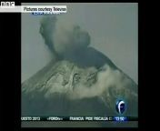 Mexico&#39;s Popocatepetl volcano has erupted covering nearby towns in the central state of Puebla with ash.