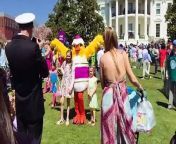 The White House invited guests to its annual Easter egg roll.