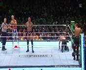 The Rock & Roman Reigns vs Cody Rhodes & Seth Rollins - WWE WrestleMania 40 Night 1 Full Match HD from prova videos wwe roman