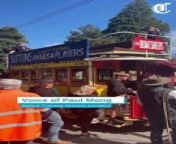 Once a year, the Ballarat Tramway Museum pulls out its oldest tram - drawn by two Clydesdales, it dates back to 1887. Video by Alex Ford
