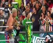 Go Here Guys: https://shorturl.at/uwRW2&#60;br/&#62;&#60;br/&#62;Cody Rhodes finally became Undisputed Universal WWE Champion by beating Roman Reigns with help from John Cena and The Undertaker at WrestleMania.&#60;br/&#62;&#60;br/&#62;WWE WrestleMania 40 advertised multiple world championship matches as Bayley challenged Iyo Sky for the WWE Women’s World Title in Bayley’s first singles WrestleMania match. Coming off a loss in the main event of Night 1, Seth Rollins defended his WWE World Heavyweight Championship against Drew McIntyre.&#60;br/&#62;&#60;br/&#62;In the main event, Cody Rhodes wants to finish his story against Roman Reigns, and finally he has proven this by defeating roman reigns in a wild and emotional Bloodline Rules Match.