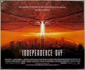 Independence Day (also promoted as ID4) is a 1996 American science fiction action film directed by Roland Emmerich and written by Emmerich and Dean Devlin. It stars an ensemble cast that consists of Will Smith, Bill Pullman, Jeff Goldblum, Mary McDonnell, Judd Hirsch, Margaret Colin, Randy Quaid, Robert Loggia, James Rebhorn, and Harvey Fierstein. The film focuses on disparate groups of people who converge in the Nevada desert in the aftermath of a worldwide attack by a powerful extraterrestrial race. With the other people of the world, they launch a counterattack on July 4—Independence Day in the United States.