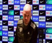 Manchester United boss Erik Ten Hag admitted that dropping 5 points in stoppage time this week makes qualifying for the UEFA Champions League tough as they prepare to face Liverpool&#60;br/&#62;Stamford Bridge, London, UK