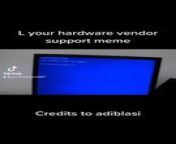 L your hardware vendor support meme from song l