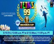 The Tetris 99 40th Maximus Cup event runs from 12 a.m. PT on May 10 to 11:59 p.m. PT on May 13. Players must be a Nintendo Switch Online member to participate in the event. Earn 100 event points to unlock a new theme featuring art, music, and Tetrimino designs from Endless Ocean Luminous. Check out the latest Tetris 99 trailer to see what to expect.