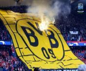 BORUSSIA DORTMUND fans&#39; tifo was set alight before the Champions League semi-final at PSG.&#60;br/&#62;&#60;br/&#62;The German side traveled to the French capital with a 1-0 lead from the first leg thanks to Niclas Fullkrug&#39;s winner.&#60;br/&#62;&#60;br/&#62;The atmosphere was raucous inside the Parc des Princes with the visiting fans from Germany making their voices heard.&#60;br/&#62;&#60;br/&#62;And they draped their famous club tifo over the away stands.&#60;br/&#62;&#60;br/&#62;But local media say flares thrown from the PSG fans caught the banner and set it alight.&#60;br/&#62;&#60;br/&#62;Pictures revealed the flares catching the tifo and the subsequently catching fire.&#60;br/&#62;&#60;br/&#62;But Dortmund got the last laugh after winning 1-0 on the night thanks to Mats Hummels&#39; header to make it 2-0 overall.&#60;br/&#62;&#60;br/&#62;They now await either Real Madrid or Bayern Munich - who are level at 2-2 - in the final at Wembley on June 1.&#60;br/&#62;&#60;br/&#62;Dortmund lost their last Champions League final to Bayern a decade ago... at Wembley.&#60;br/&#62;&#60;br/&#62;And Marco Reus told DAZN: &#92;