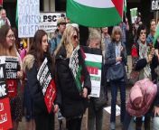 Jewish woman recalls on her past experience and calls for peace at Palestine rally outside Portsmouth Civic Office on 7th of May 2024