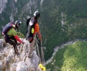 Follows a group of daredevils as they pull off fantastical stunts of slacklining, bungee, and base jumping while touring the fjords of Norway in a big red bus.