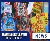Members of Bagong Alyansang Makabayan lead a protest in front of Camp Aguinaldo to reiterate their condemnation of Balikatan military exercises in the country on Friday, May 10. &#60;br/&#62;&#60;br/&#62;According to the group, Balikatan exercises have disrupted the lives and livelihoods of ordinary fisherfolks and farmers in the provinces. During the exercises, a no-sail zone policy was imposed, and the movement of rural residents was restricted. (MB Video by Mark Balmores)&#60;br/&#62;&#60;br/&#62;&#60;br/&#62;Subscribe to the Manila Bulletin Online channel! - https://www.youtube.com/TheManilaBulletin&#60;br/&#62;&#60;br/&#62;Visit our website at http://mb.com.ph&#60;br/&#62;Facebook: https://www.facebook.com/manilabulletin &#60;br/&#62;Twitter: https://www.twitter.com/manila_bulletin&#60;br/&#62;Instagram: https://instagram.com/manilabulletin&#60;br/&#62;Tiktok: https://www.tiktok.com/@manilabulletin&#60;br/&#62;&#60;br/&#62;#ManilaBulletinOnline&#60;br/&#62;#ManilaBulletin&#60;br/&#62;#LatestNews