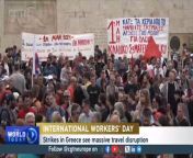 Thousands of demonstrators have gathered in Athens to mark international workers’ day, a traditional time of protest.&#60;br/&#62;&#60;br/&#62;Gaza, inflation, energy prices and unemployment rates were at the forefront of the demonstrations.