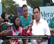P-S-S-I Chairman and Indonesian State-Owned Enterprises Minister Erick Thohir on U23 Preparation Against Guinea from মাহিয়া p