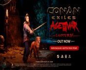 Conan Exiles: Age of War is an open-world survival online co-op multiplayer game developed by Funcom. Players will be able to experience and attempt to survive through new adventures alone or with friends with new content from Chapter 4. The Lord of Beasts, said champions of Jhebbal Sag, must be slain on this new quest filled with a new hub area alongside a new mystery to unveil. Gain access to a new Battle Pass and Baazar, an expanded lost dungeon set, new cosmetic gear and emotes, expanded Purges, and more for players to enjoy.
