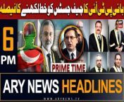 ARY News 6 PM Headlines 28th March 2024 &#124; PTI founder to pen a letter to CJP Isa