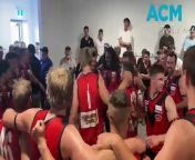 The Stawell Warriors&#39; senior footballers celebrate its Good Friday WFNL win over reigning premiers and arch rivals Ararat on Friday, March 29.