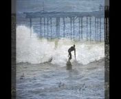 Catching the Easter surfing wave at Teignmouth from catching gold digger