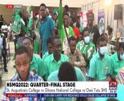 Quarter-Final Stage: End of Contest; St. Augustine’s: 67 Ghana Nat’l College: 40 Osei Tutu: 40 - News Desk on JoyNews &#60;br/&#62;&#60;br/&#62;#NSMQ2022 &#60;br/&#62;#NewsDesk &#60;br/&#62;#MyJoyOnline &#60;br/&#62;&#60;br/&#62;https://www.myjoyonline.com/ghana-news/&#60;br/&#62;&#60;br/&#62;Subscribe for more videos just like this: &#60;br/&#62;https://www.youtube.com/channel/UChd1DEecCRlxaa0-hvPACCw/ &#60;br/&#62;&#60;br/&#62;Follow us on: Facebook: https://www.facebook.com/joy997fm &#60;br/&#62;Twitter: https://twitter.com/Joy997FM &#60;br/&#62;Instagram: https://bit.ly/3J2l57 &#60;br/&#62;&#60;br/&#62;Click to this for more news: &#60;br/&#62;https://www.myjoyonline.com/&#60;br/&#62;