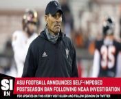 The Arizona State football program announced that it will enforce a self-imposed postseason ban for the 2023 season after the program was found to have violated recruiting rules under former head coach Herm Edwards.