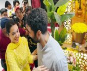 Aditya Roy Kapur and Shraddha Kapoor recently bumped into each other at T-series Ganpati darshan. The two hugged and exchanged words. The video has gone viral on social media.&#60;br/&#62;&#60;br/&#62;#adityaroykapur #shraddhakapoor