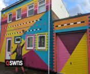 An artist who transforms streets by painting houses different colours has now brought her &#39;rainbow&#39; touch - to a school.&#60;br/&#62;&#60;br/&#62;Tash Frootko, 44, has already turned dozens of homes in Gloucester into a sea of red, white, green, blue pink and yellows.&#60;br/&#62;&#60;br/&#62;Pupils have now enlisted her help to paint a vibrant mural on a school building that will host a safe space for families.&#60;br/&#62;&#60;br/&#62;Tredworth Infant School in Gloucester opened its new community hub called The Hive on Monday (6 November).&#60;br/&#62;&#60;br/&#62;It will host a weekly coffee morning, adult learning and will provide a clothes and foodbank.&#60;br/&#62;&#60;br/&#62;The children created their own designs, which were given to artist Tash Frootko, to come up with the final mural.&#60;br/&#62;&#60;br/&#62;Tash, 44, said: &#39;&#39;A huge part of my project is visiting the local schools and inviting the pupils to come on this incredible colourful adventure with me. &#60;br/&#62;&#60;br/&#62;&#92;
