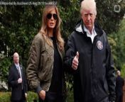 President trump and first lady Melania left the white house today to fly down to texas. The couple was filmed leaving the white house and boarding air force one, and melania was wearing black stillettos, and the media wont stop talking about it. Instead of reporting the importsnt issues.