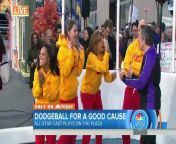 Ben Stiller’s many films include the 2004 comedy “Dodgeball,” and now the actor along with Justin Long is on the TODAY plaza with a team of friends to challenge Matt Lauer and his fellow TODAY