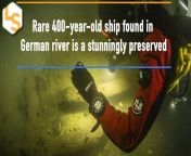 The 400-year-old wreck of a cargo ship from the Hanseatic period of trade in the Baltic Sea, complete with the barrels of lime it was carrying for the stone-building industry, has been found in a river on the northern coast of Germany.