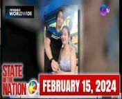 State of the Nation is a nightly newscast anchored by Atom Araullo and Maki Pulido. It airs Mondays to Fridays at 10:20 PM (PHL Time) on GTV. For more videos from State of the Nation, visit http://www.gmanews.tv/stateofthenation.&#60;br/&#62;&#60;br/&#62;#GMAIntegratedNews #KapusoStream&#60;br/&#62;&#60;br/&#62;Breaking news and stories from the Philippines and abroad:&#60;br/&#62;&#60;br/&#62;GMA Integrated News Portal: http://www.gmanews.tv&#60;br/&#62;Facebook: http://www.facebook.com/gmanews&#60;br/&#62;TikTok: https://www.tiktok.com/@gmanews&#60;br/&#62;Twitter: http://www.twitter.com/gmanews&#60;br/&#62;Instagram: http://www.instagram.com/gmanews&#60;br/&#62;&#60;br/&#62;GMA Network Kapuso programs on GMA Pinoy TV: https://gmapinoytv.com/subscribe