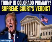 The U.S. Supreme Court plans to issue a ruling on Donald Trump&#39;s candidacy in Colorado&#39;s presidential primary election, stemming from his alleged involvement in the Capitol attack. This comes after lower courts disqualified Trump from state ballots under the 14th Amendment. The court&#39;s decision, amid concerns about state authority and presidential immunity, carries significant implications for Trump&#39;s candidacy and future legal battles. &#60;br/&#62; &#60;br/&#62;#USSupremeCourt #DonaldTrump #ColoradoPrimary #Trump2024 #DonaldTrumpNews #Trumpnews #Trumpupdates #SuperTuesday#Worldnews #Oneindia #Oneindianews &#60;br/&#62;~PR.152~ED.102~HT.95~
