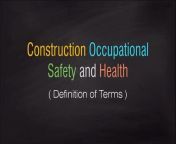 Construction Occupational Safety and Health (COSH), Definition of Terms&#60;br/&#62;-&#60;br/&#62;Civil Engineering Past Board Exam Problems: &#60;br/&#62;in Mathematics, Surveying, and Transportation Engineering.&#60;br/&#62;-&#60;br/&#62;If You Like this video..please do click the &#92;