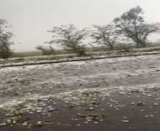 These guys in India witnessed an intense hailstorm while inside their car. Massive chunks of ice were seen falling onto their car, causing their windshield to crack. Thankfully, they were safe inside their parked vehicle.