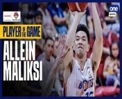 PBA Player of the Game Highlights: Allein Maliksi leads way in Meralco's dispatching of Ginebra from about flash player edge