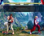 Character: Ryu&#60;br/&#62;&#60;br/&#62;Tutorial of SF5 in English voiceovers. This explains the mechanics of the game while having a spar with Ken Masters and cutscenes with their Master, Gouken, watching over them and guiding them.&#60;br/&#62;&#60;br/&#62;Eng. Ver Playlist:&#60;br/&#62;https://dailymotion.com/playlist/x8079m&#60;br/&#62;&#60;br/&#62;Jap. Ver Playlist:&#60;br/&#62;https://dailymotion.com/playlist/x8079o