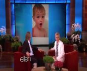 The actor had an adorable story to tell Ellen about how his son, Ford, sees him.
