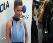 Amber Heard who stole the show by showing a little side boob at the Paranoia premiere.&#60;br/&#62;