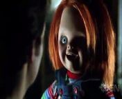 Chucky makes small talk and gets a lift upstairs.