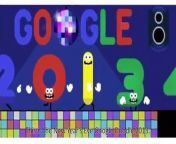 Google Doodle about New Year&#39;s Eve 2013. It is a nice animated Google Doodle. The numbers of 2013 are dancing on a dancefloor. On the right the number 4 is waiting for replacing number 3. I&#39;m looking forward for the New Year&#39;s Day 2013 Google Doodle.