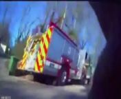 Police have released a body cam video showing an officer in Griffin, Georgia rescuing a child from a burning building on January 1, 2015.