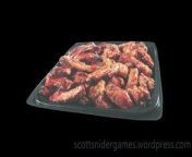 A 3D video, of a barbecue wings and ribs platter. Created by Scott Snider using 3DS MAX. Uploaded 04-03-2024.