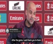 Manchester City boss Pep Guardiola shares what he told his players after their Champions League elimination