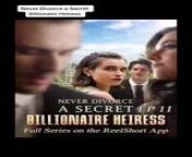 Never Divorce a secret billionaire from video song bujha neo ami