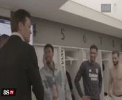 Tom Brady joins Real Madrid players in locker room after El Clásico win from el senor
